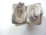 Antique Silver Edwardian Engraved Locket 2.5x2 cm