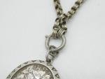Victorian Sterling Silver Ivy Leaf Locket Necklace