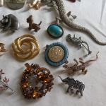 Vintage Costume Jewellery Brooch Collection