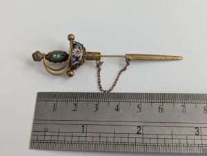 Mosaic Sword Vintage Brooch