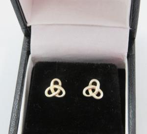 Vintage Sterling Silver Art Deco Celtic Knot Earrings