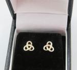 Vintage Sterling Silver Art Deco Celtic Knot Earrings
