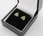 Vintage Sterling Silver Art Deco Celtic Knot Earrings