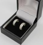 Vintage Art Deco Sterling Silver Clear Stone Earrings