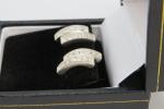 Vintage Art Deco Sterling Silver Zirconia Earrings