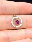 Art Deco 9CT Gold White Enamel Garnet Pendant