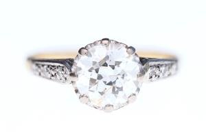 Edwardian 18ct Gold Old Cut Diamond Ring