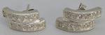 Vintage Art Deco Sterling Silver Zirconia Earrings