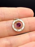 Art Deco 9CT Gold White Enamel Garnet Pendant