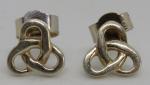 Vintage Sterling Silver Art Deco Celtic Knot Earrings