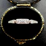 Vintage Stackable Wedding Band in 14K White Gold