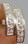 Vintage Art Deco Sterling Silver Zirconia Earrings