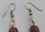 Brown Agate Vintage Art Deco Droplet Earrings