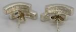 Vintage Art Deco Sterling Silver Zirconia Earrings