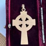 Antique 9ct Gold Celtic Cross Pendant