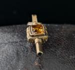 9ct Gold Cased Foiled Paste Watch Key Pendant