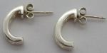 Vintage Art Deco Sterling Silver Clear Stone Earrings