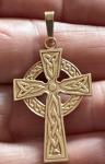 Antique 9ct Gold Celtic Cross Pendant