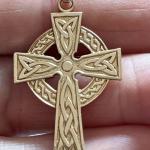 Antique 9ct Gold Celtic Cross Pendant