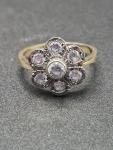 Silver Gilt Daisy Ring - Size Q.5