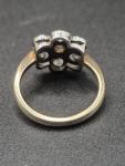 Silver Gilt Daisy Ring - Size Q.5