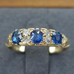 18ct Gold Sapphire and Diamond Antique Ring