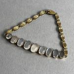 Edwardian Silver Moonstone Bracelet with Gold Overlay