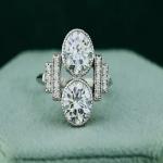Art Deco 2.50Ct Diamond Engagement Ring in 14K Gold