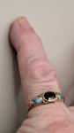 Victorian 9ct Gold Turquoise and Garnet Ring