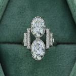 Art Deco 2.50Ct Diamond Engagement Ring in 14K Gold