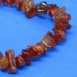 Vintage Art Deco Orange Agate Bracelet