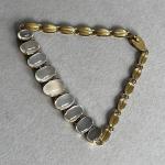 Edwardian Silver Moonstone Bracelet with Gold Overlay