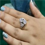 Art Deco 2.50Ct Diamond Engagement Ring in 14K Gold