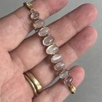 Edwardian Silver Moonstone Bracelet with Gold Overlay
