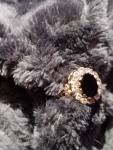 Antique 1.5ct Black Sapphire Diamond Engagement Ring