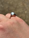 Vintage Moonstone Ring in White Gold