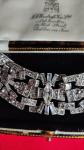 Art Deco Square Crystal Cocktail Bracelet in Silver
