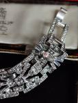 Art Deco Square Crystal Cocktail Bracelet in Silver