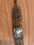 1920s Turkish Silver Elephant Turquoise Bracelet Vintage