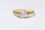 Victorian Yellow Gold Diamond Solitaire Engagement Ring