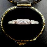 Vintage 14K White Gold Stackable Wedding Band