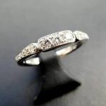 Vintage 14K White Gold Stackable Wedding Band