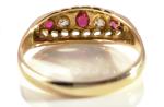 Victorian Ruby and Diamond Engagement Ring in 18k Gold