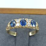 18ct Gold Sapphire and Diamond Antique Ring