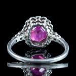 Edwardian Ruby and Diamond Cluster Ring