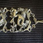Whimsical Monkey Art Deco Bracelet
