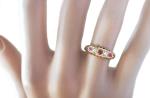 Victorian Ruby and Diamond Engagement Ring in 18k Gold