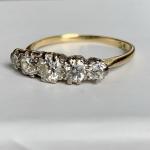 18ct Gold & Platinum Diamond Five Stone Ring