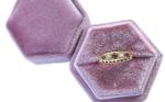 Victorian Ruby and Diamond Engagement Ring in 18k Gold