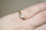 Victorian Yellow Gold Diamond Solitaire Engagement Ring